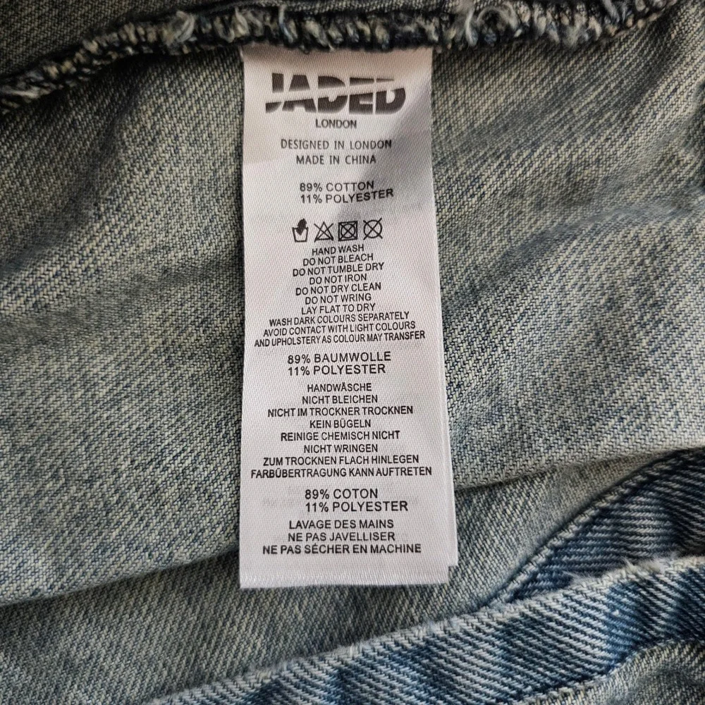 Jaded London Denim Micro Mini Skirt 8 Blue Pleated Low Rise Y2K Streetwear Bratz